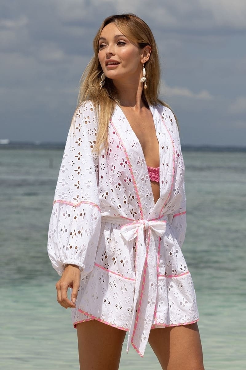 Kimono Court Windy - Blanc Neon - Miss June Paris - 4