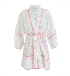 Kimono Kurz Windy - Neon Weiß - Miss June Paris - 6