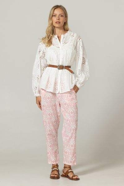 Hazal Shirt - English embroidery - 100% cotton - Miss June Paris - 3