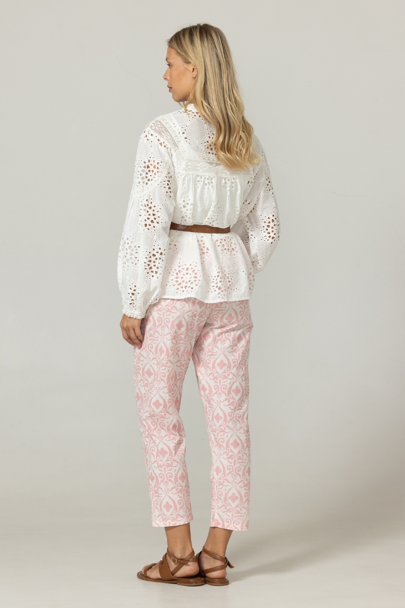 Camicia Hazal - Ricamo inglese - 100% cotone - Miss June Paris - 4