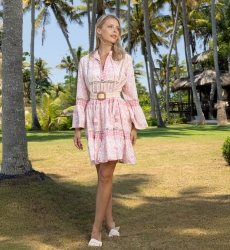 Kurzes Kleid Jaya - 100% Baumwolle - Miss June Paris - 2