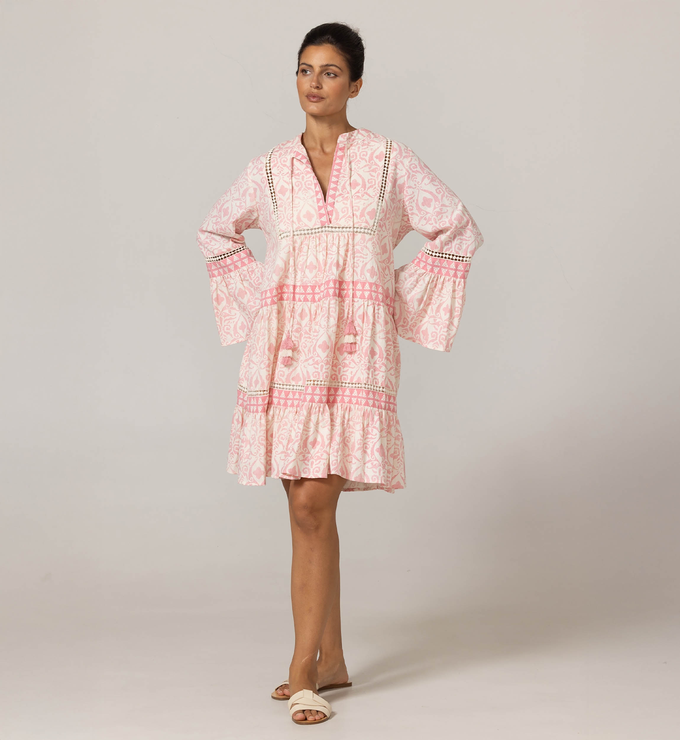 Kurzes Kleid Jaya - 100% Baumwolle - Miss June Paris - 3