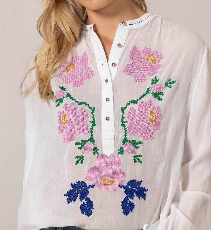 Bluse Jenna - 100% Baumwollvoile - Miss June Paris - 5