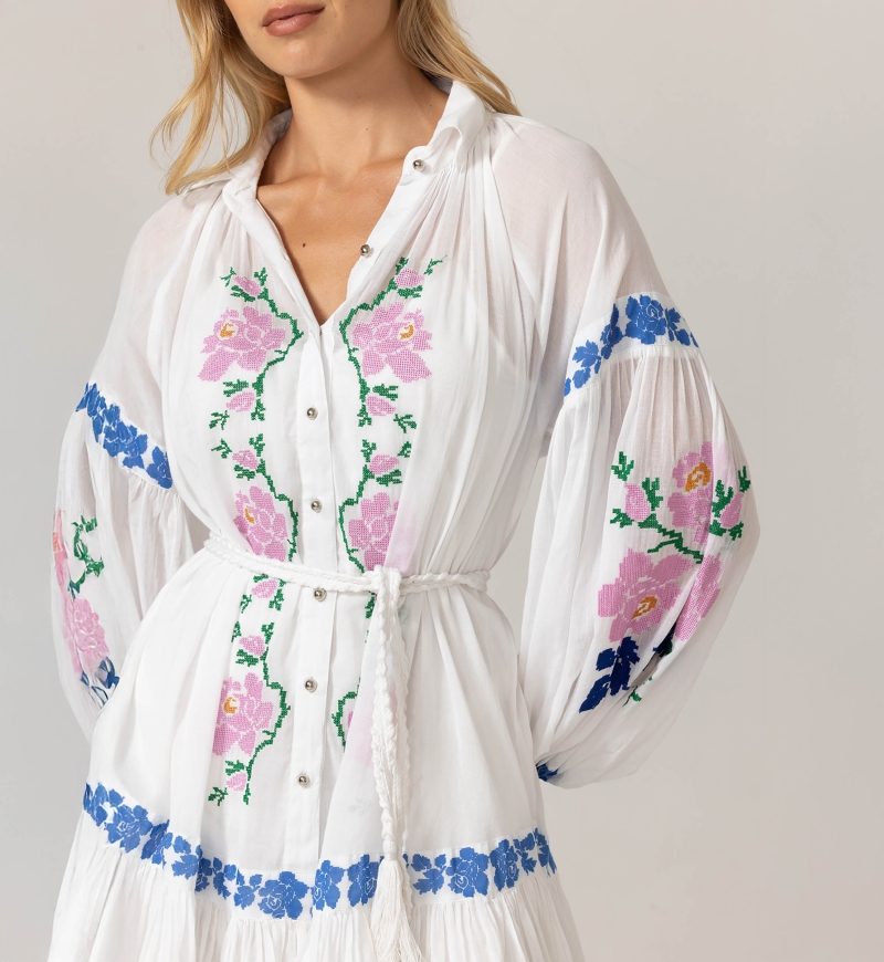 Short dress Jodie - 100% cotton voile - Miss June Paris - 5