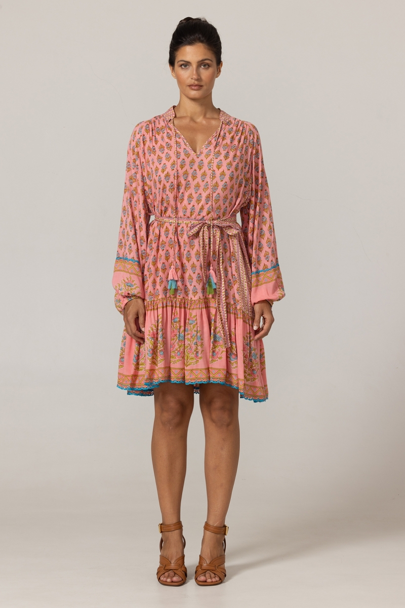 Vestido corto Kaida - Motivos florales - 100% modal - Miss June Paris - 3