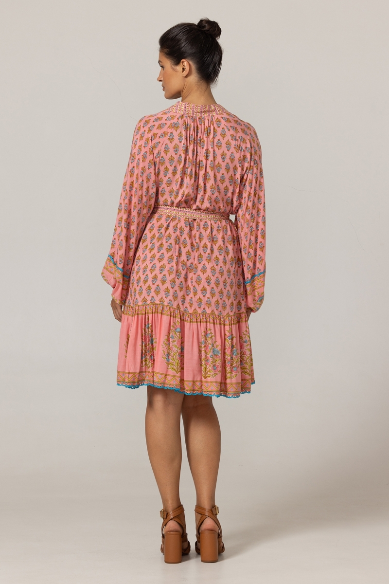 Kurzes Kleid Kaida - Florale Muster - 100% Modal - Miss June Paris - 4