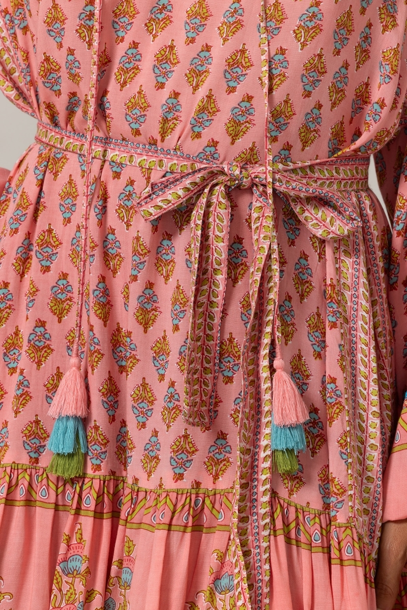 Kurzes Kleid Kaida - Florale Muster - 100% Modal - Miss June Paris - 5