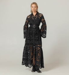 Robe Longue Ruby - Broderie anglaise - 100% coton - Miss June Paris - 3