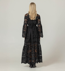 Robe Longue Ruby - Broderie anglaise - 100% coton - Miss June Paris - 4