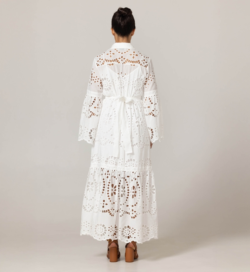 Robe Longue Ruby - Broderie anglaise - 100% coton - Miss June Paris - 14