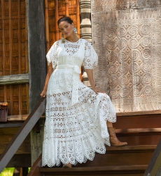 Abito Lungo Ruby - Ricamo Inglese - 100% Cotone - Miss June Paris - 7