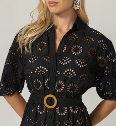 Abito Lungo Gardenia - Ricamo Inglese - 100% Cotone - Miss June Paris - 10