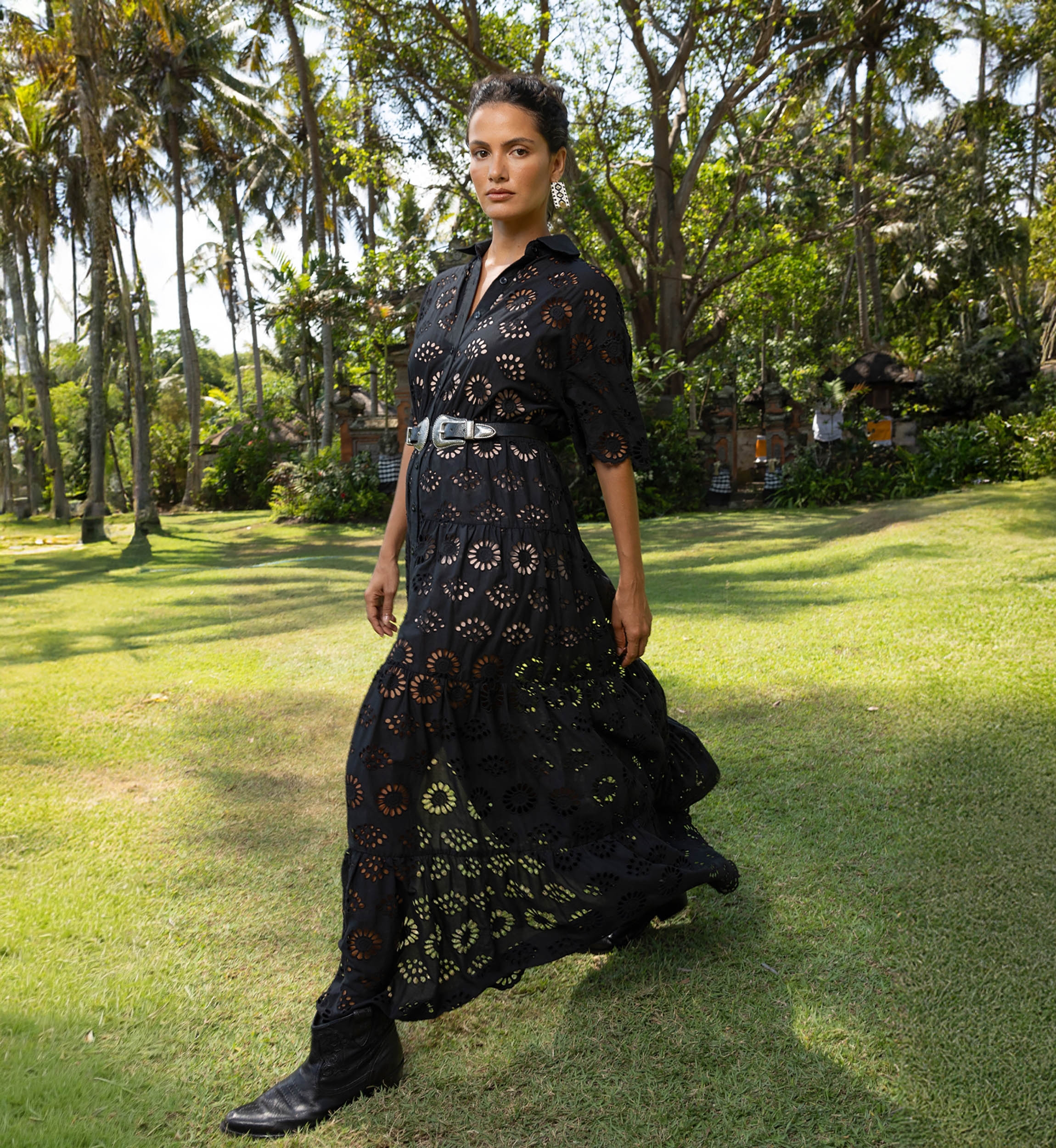 Robe Longue Gardenia - Broderie anglaise - 100% coton - Miss June Paris - 6