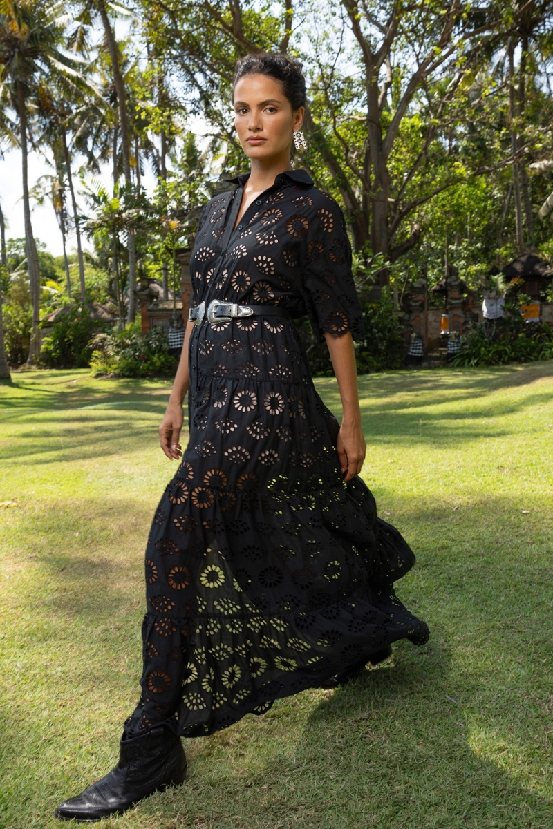 Abito Lungo Gardenia - Ricamo Inglese - 100% Cotone - Miss June Paris - 6