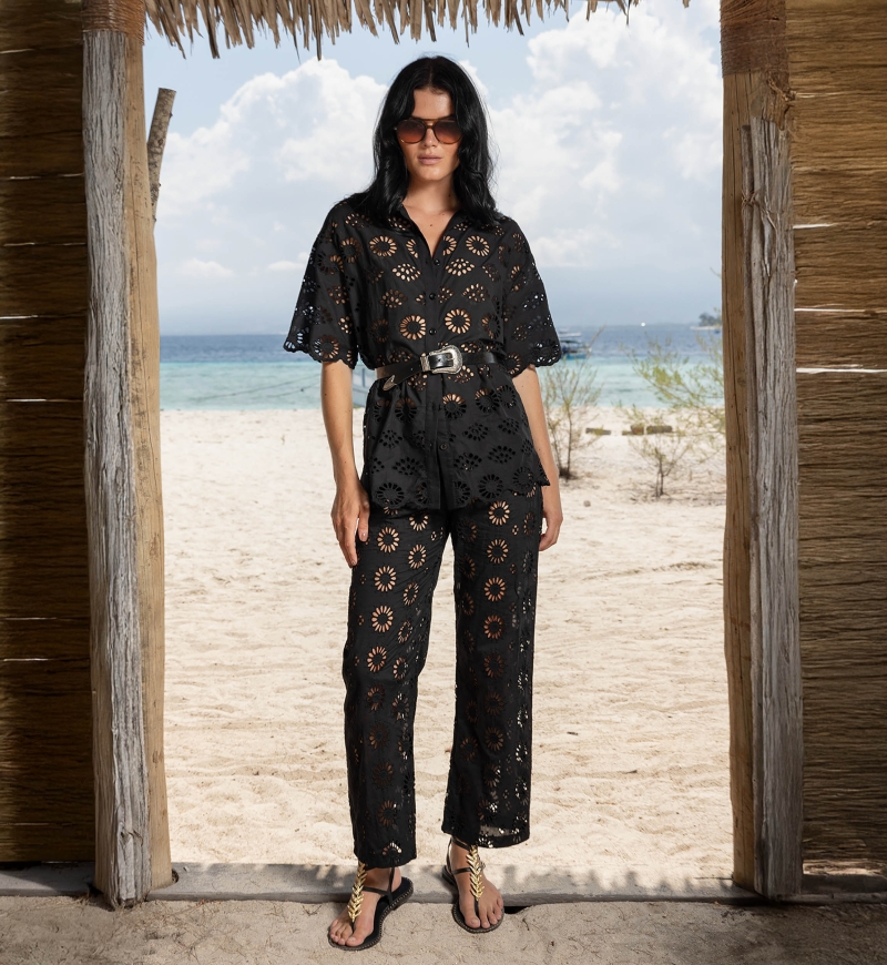 Pantaloni Sorbet - Ricamo Inglese - 100% Cotone - Miss June Paris - 6