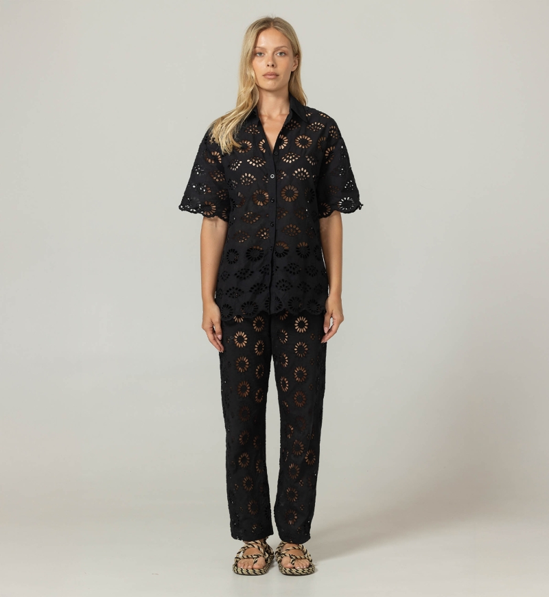 Sorbet Pants - English Embroidery - 100% Cotton - Miss June Paris - 8