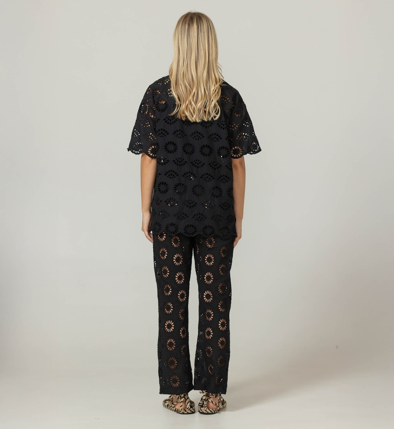 Sorbet-Hose - Englische Stickerei - 100% Baumwolle - Miss June Paris - 9