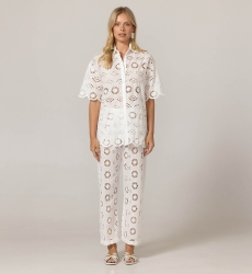 Pantaloni Sorbet - Ricamo Inglese - 100% Cotone - Miss June Paris - 3