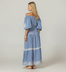 Langes Zaya-Kleid - 100% Modal - Miss June Paris - 4