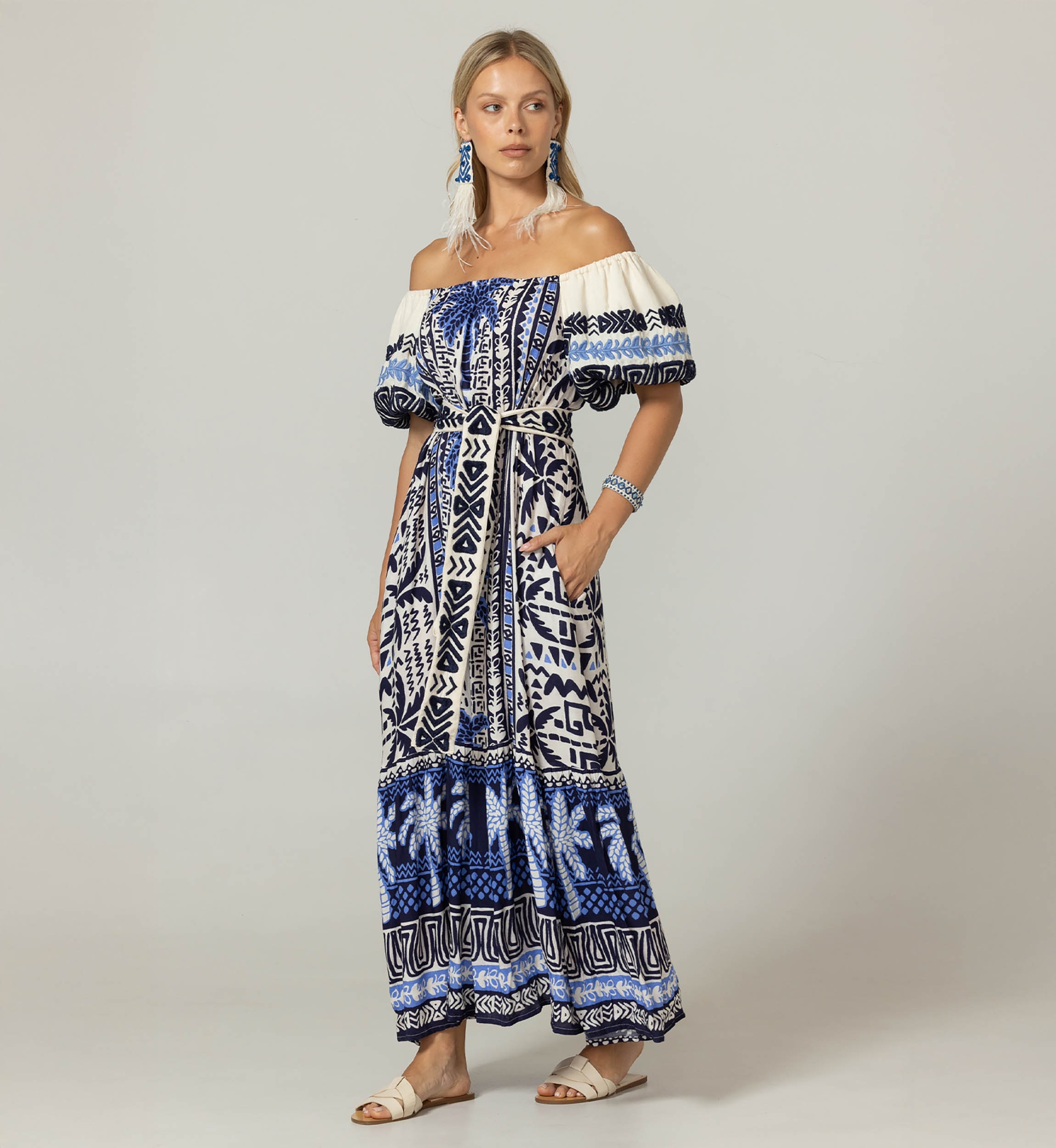 Mya Langes Kleid - 100% Rayon - Miss June Paris - 3