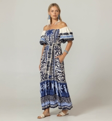 Mya Langes Kleid - 100% Rayon - Miss June Paris - 3