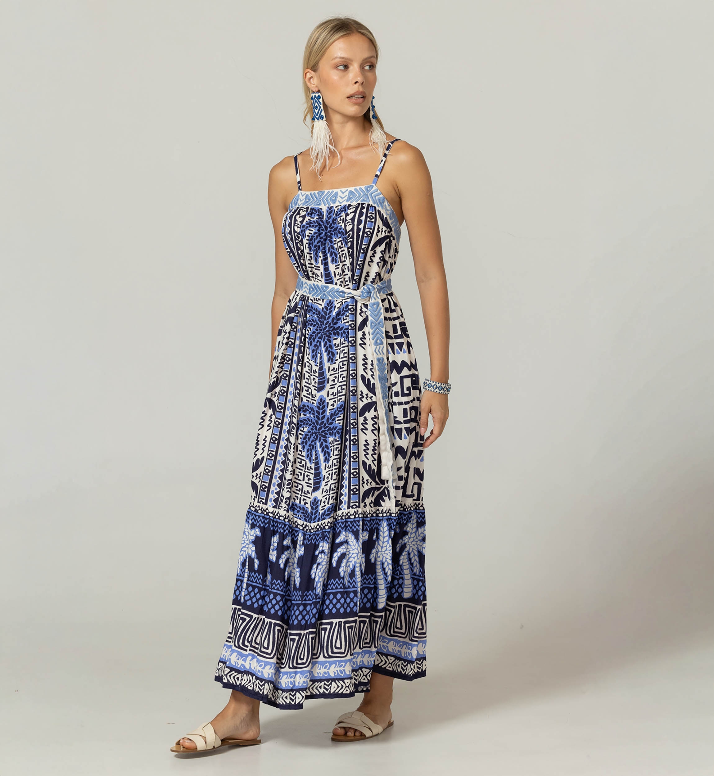 Langes Tissia-Kleid - 100% Rayon - Miss June Paris- 3