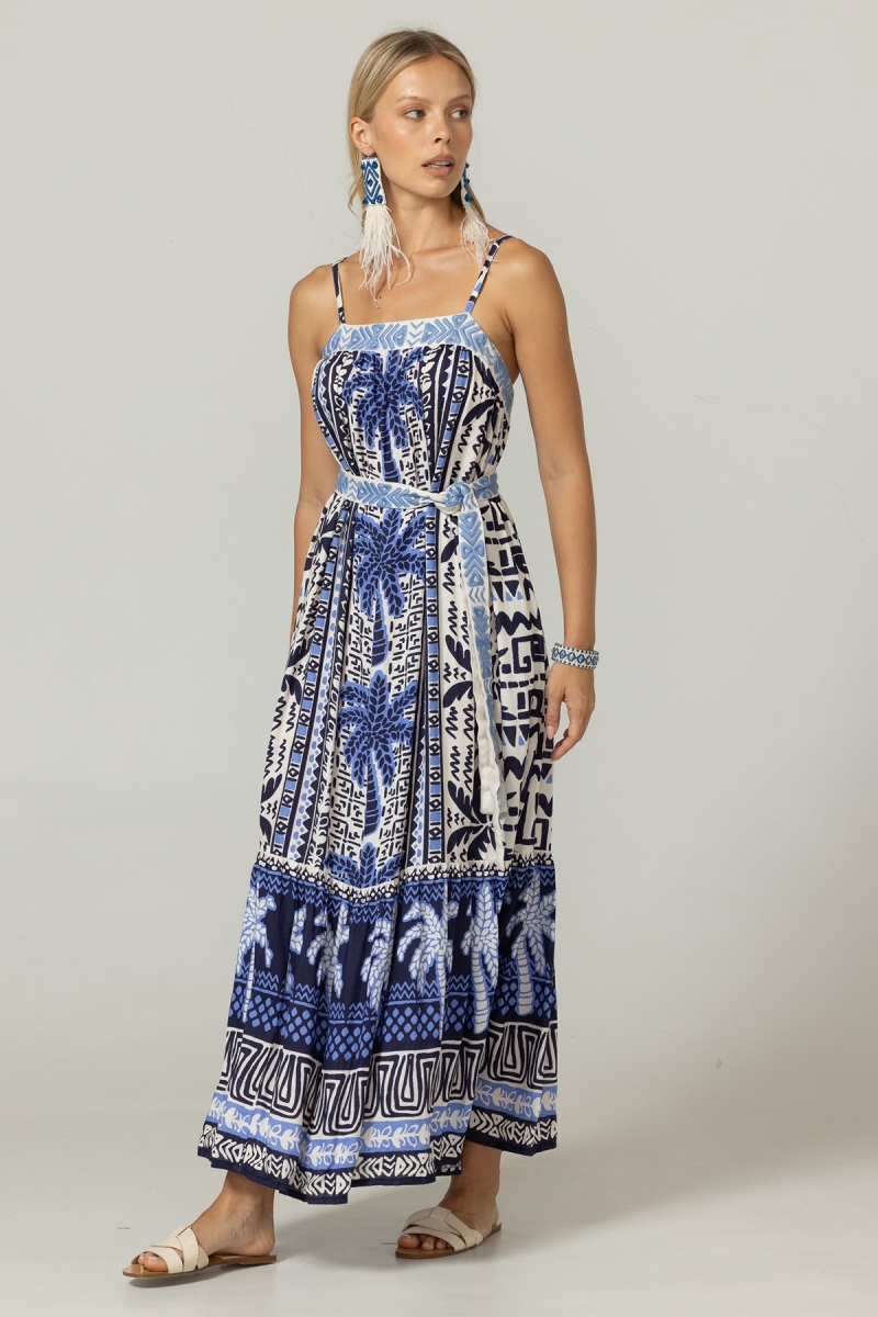 Langes Tissia-Kleid - 100% Rayon - Miss June Paris- 3