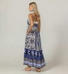 Langes Tissia-Kleid - 100% Rayon - Miss June Paris- 4