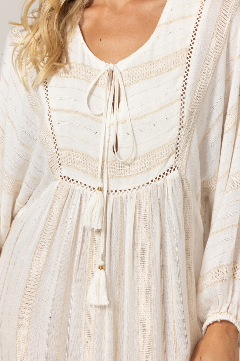 Vestido Longo Bree - Viscose e Poliéster Metálico - Miss June Paris - 5