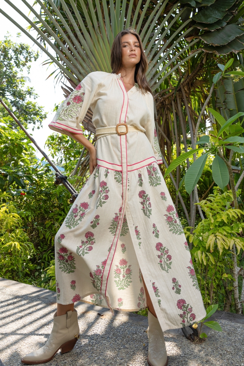 Vestido Longo Gilda - 100% Algodão - Miss June Paris - 2