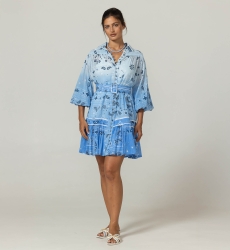 Poppy Short Dress - - 100% Cotton Voile with Lace - Miss June Paris - 3