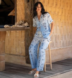 Pantaloni Ulla - - 100% Velo di Cotone con Pizzo - Miss June Paris - 1