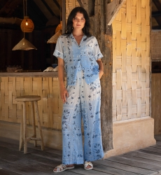 Camisa India -  100% Voile de Algodão com Renda - Miss June Paris - 1