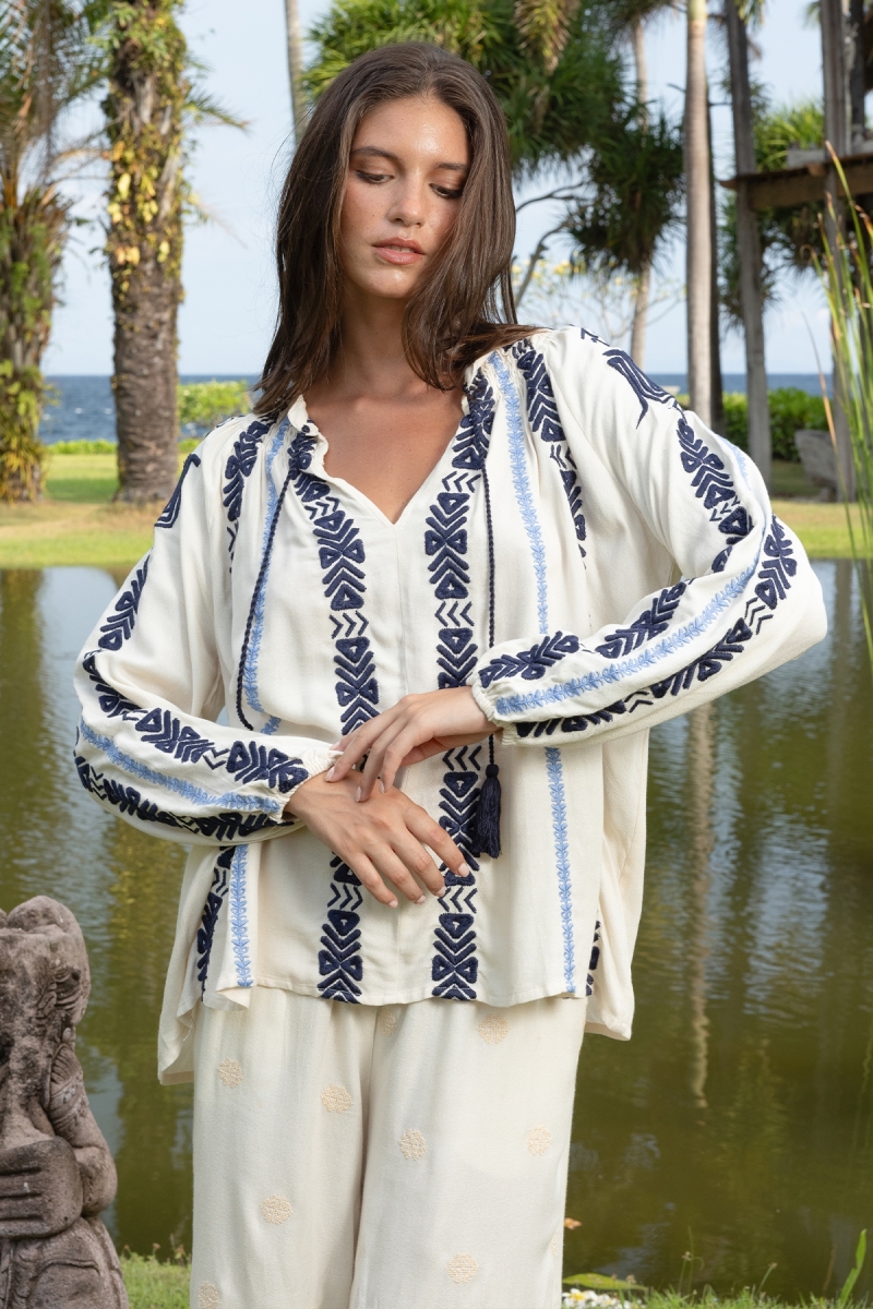 Blusa Flore - 100% Crepe Rayon - Miss June Paris - 2