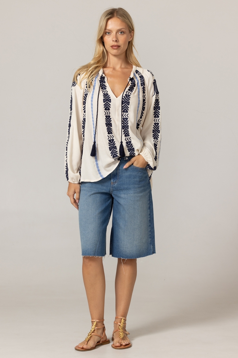 Flore-Bluse - 100% crêpe-Rayon - Miss June Paris - 3