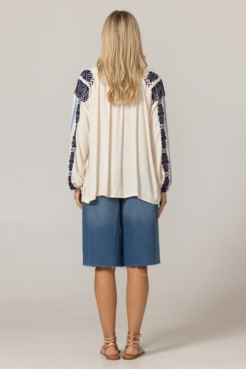 Flore-Bluse - 100% crêpe-Rayon - Miss June Paris - 4