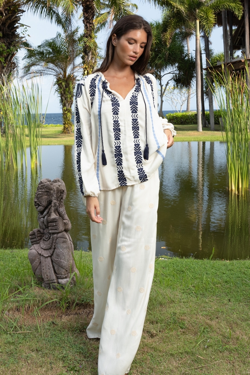 Camicetta Flore - 100% Crêpe Rayon - Miss June Paris - 1