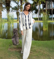 Camicetta Flore - 100% Crêpe Rayon - Miss June Paris - 1