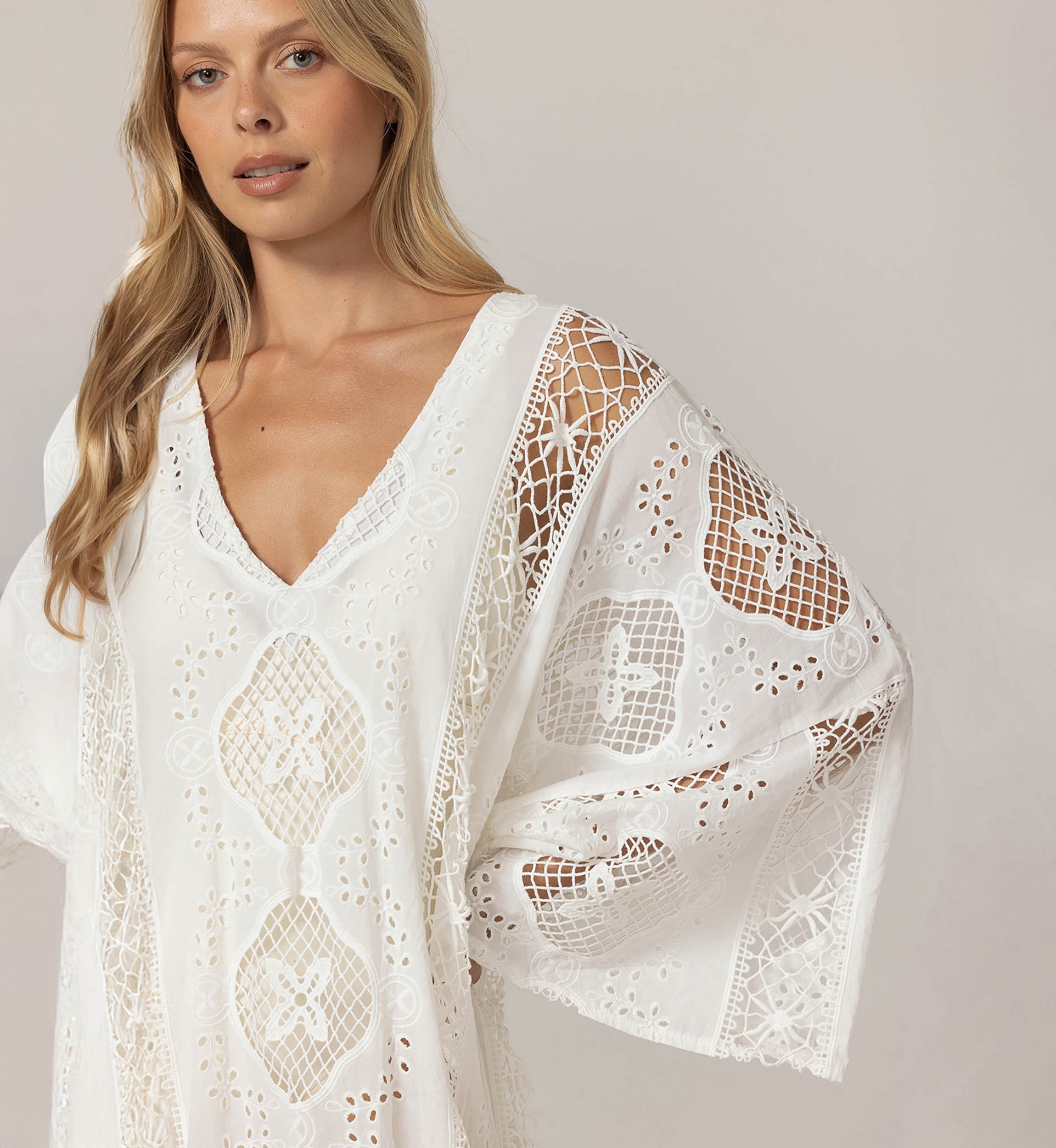 flowing lace dress Juliet Sheer Lace Maxi Dress in Black L