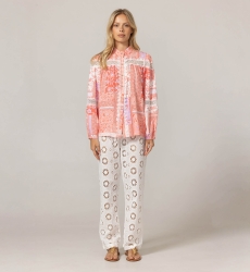 Chemise Gianna - Motifs floraux délicats - 100% viscose - Miss June Paris - 3