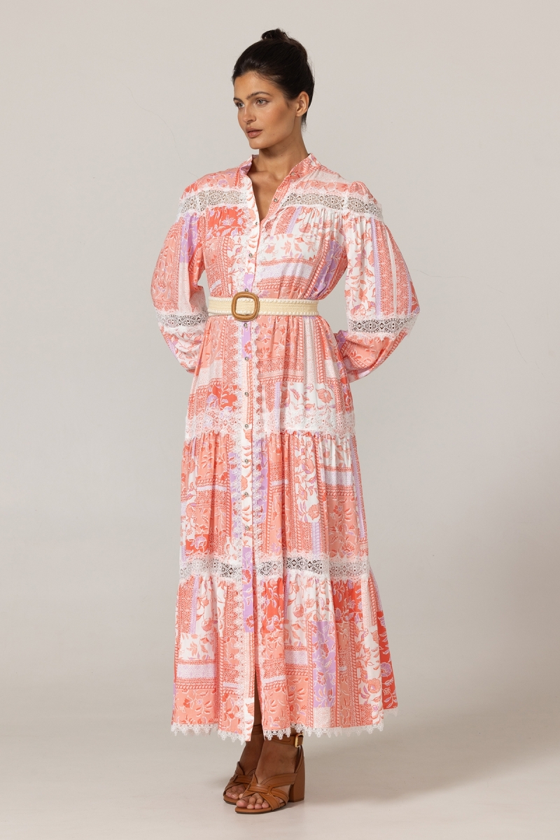 Gwen Langes Kleid - Blumenmuster - 100% Viskose - 3