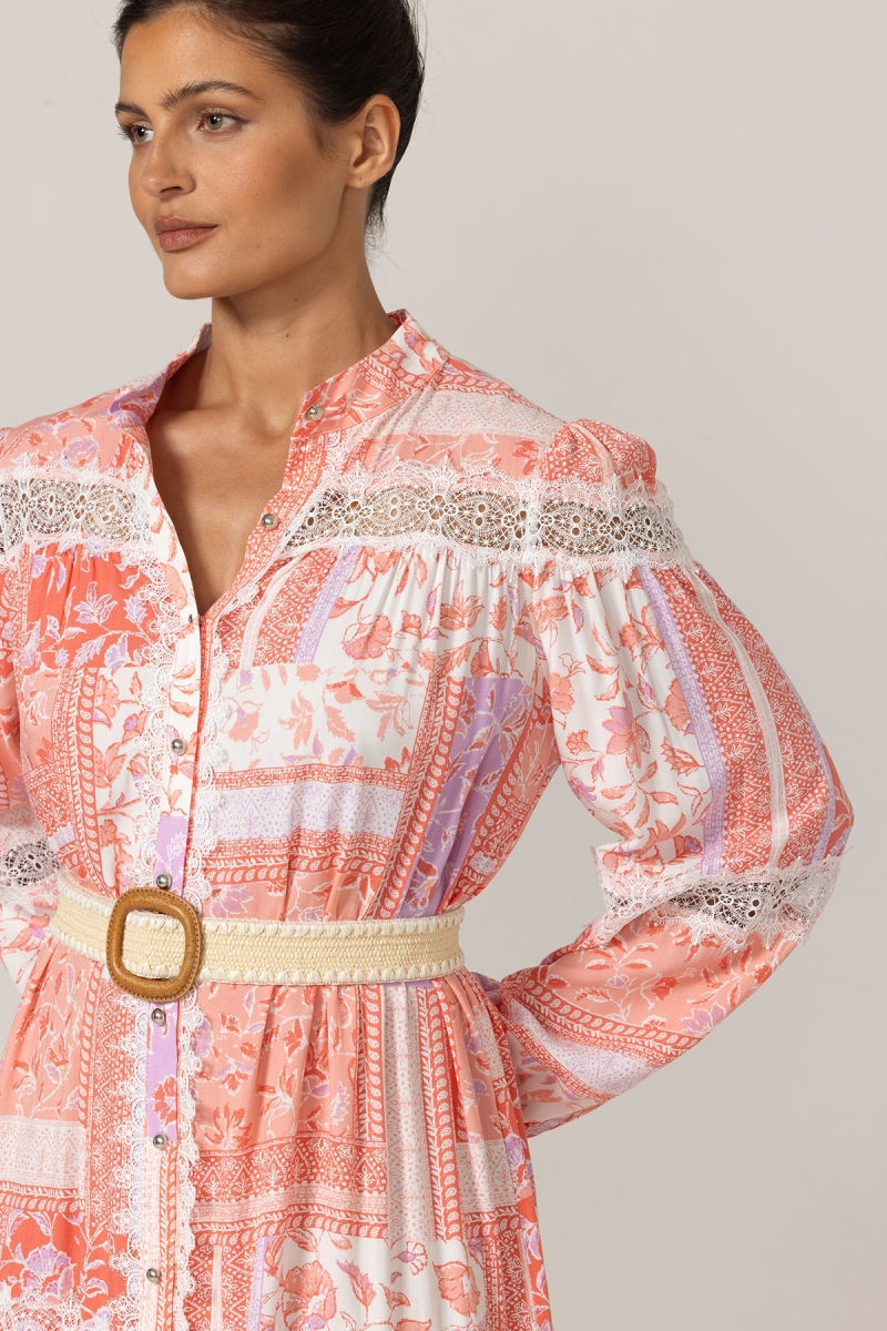 Gwen Langes Kleid - Blumenmuster - 100% Viskose - 5