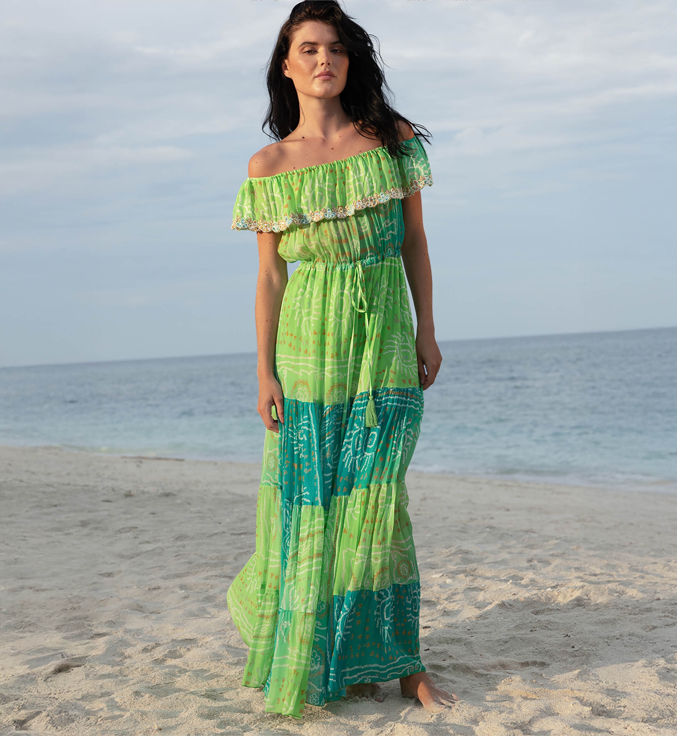 Langes Kleid Talya - 100% Rayon - Miss June Paris - 6