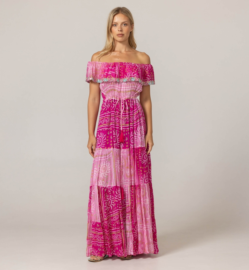 Langes Kleid Talya - 100% Rayon - Miss June Paris - 3