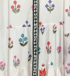 Nell Kurzes Kleid - 100% Baumwollvoile mit Spitze - Miss June Paris - 5