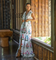 Robe Longue Miri - 100% voile de coton - Miss June Paris - 2