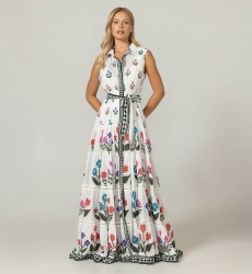 Robe Longue Miri - 100% voile de coton - Miss June Paris - 3