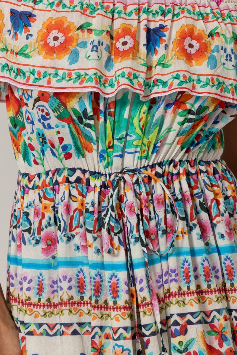 Vestido Largo Yalla - 100% Velo de Algodón con Encaje - Miss June Paris - 5