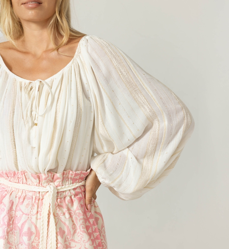 Blouse Azura - Viscose et Polyester Metallique - Miss June Paris - 5