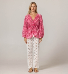 Bonia-Bluse - 100% Baumwollvoile mit Spitze - Miss June Paris - 3